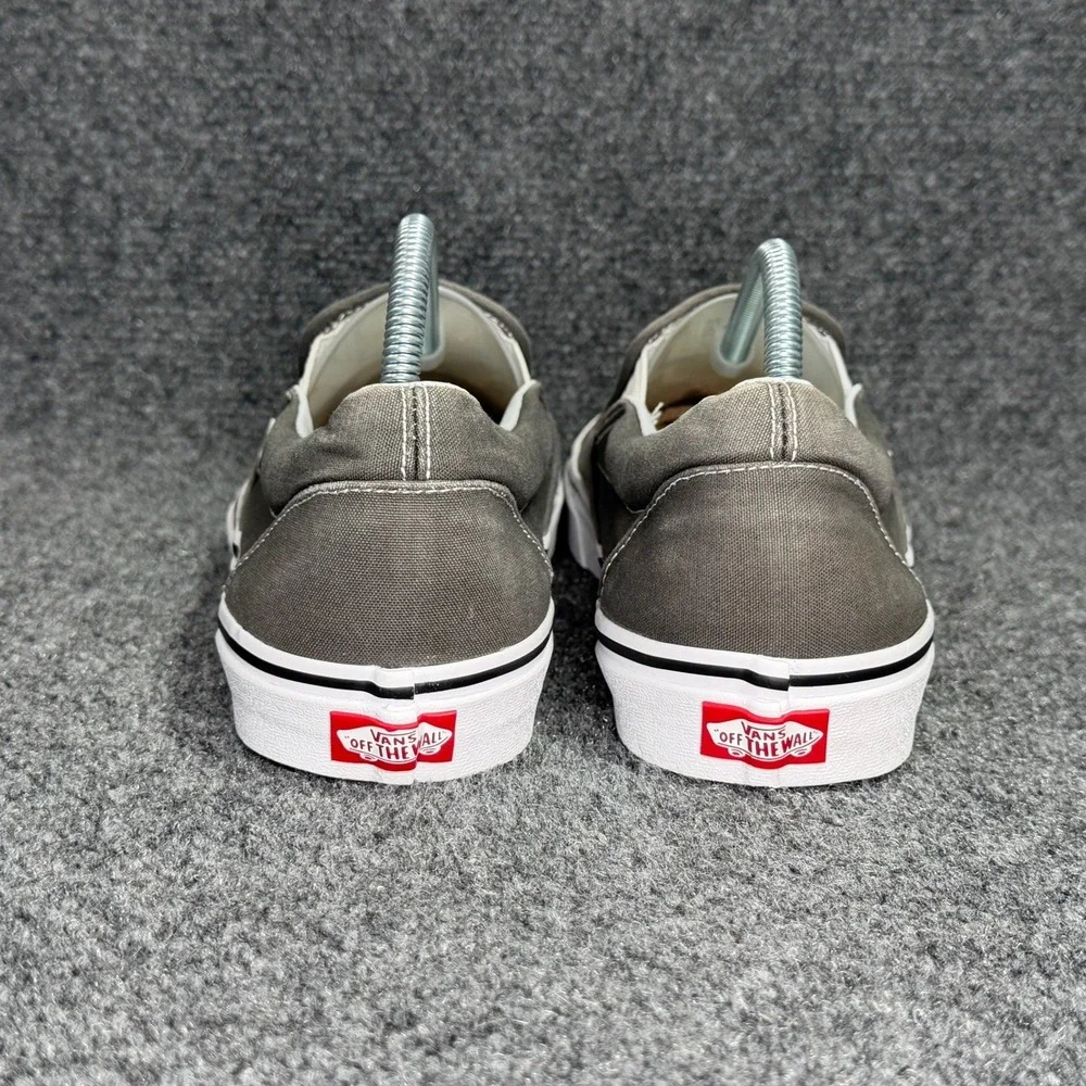 Vans Classic Slip On Shoe Men 13 Grey Canvas Retro Athletic Casual Skate Sneaker
